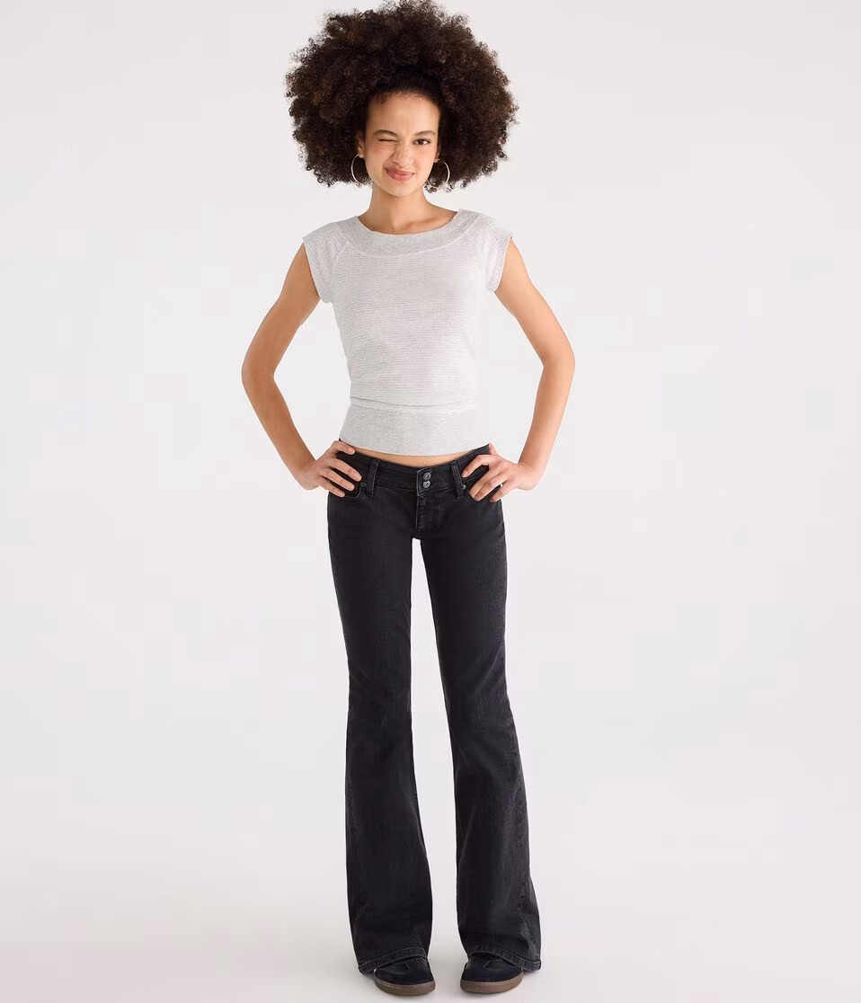 Super Low-Rise Flare Jean