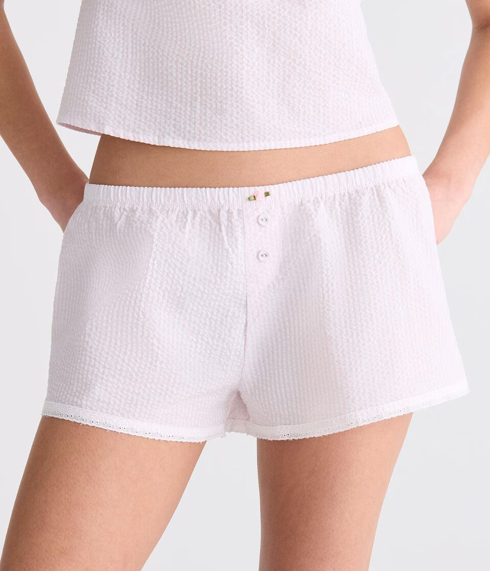 Seersucker Stripe Sleep Shorts