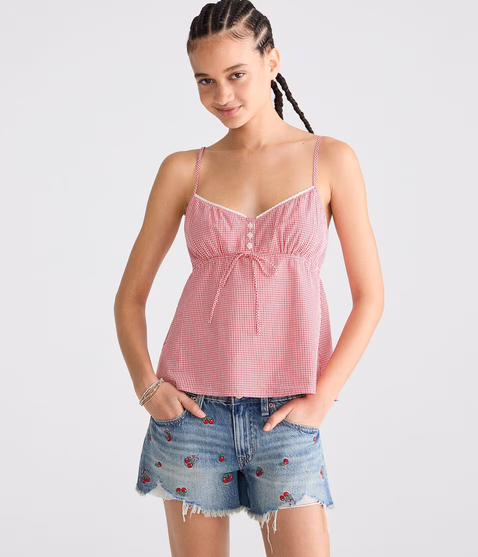 Gingham Babydoll Cami