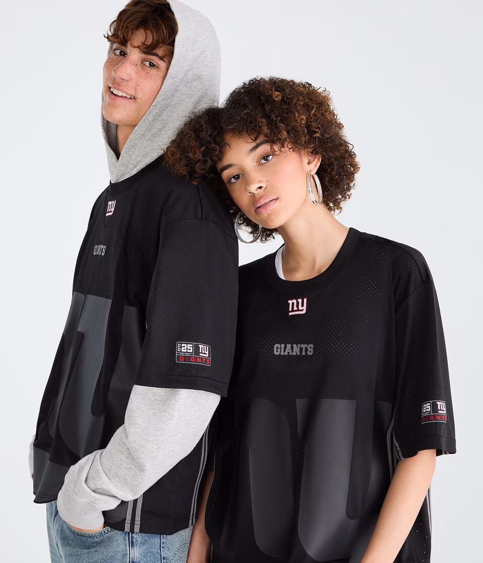 New York Giants Striped Mesh Top