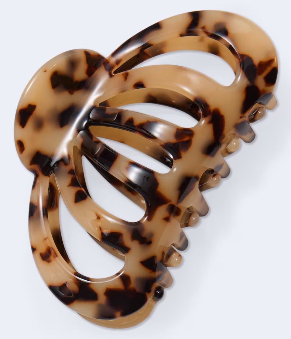 Tortoiseshell Moon Claw Hair Clip