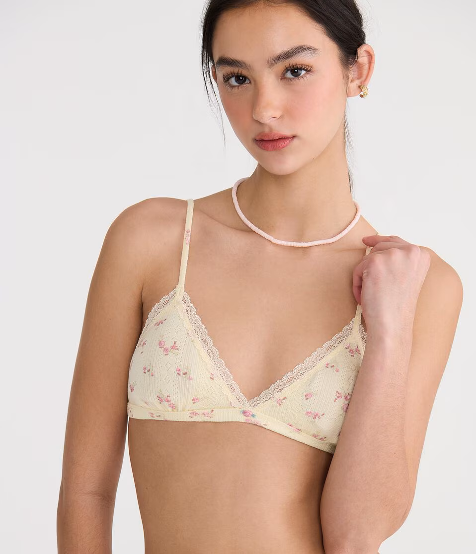 Floral Lace Triangle Bralette