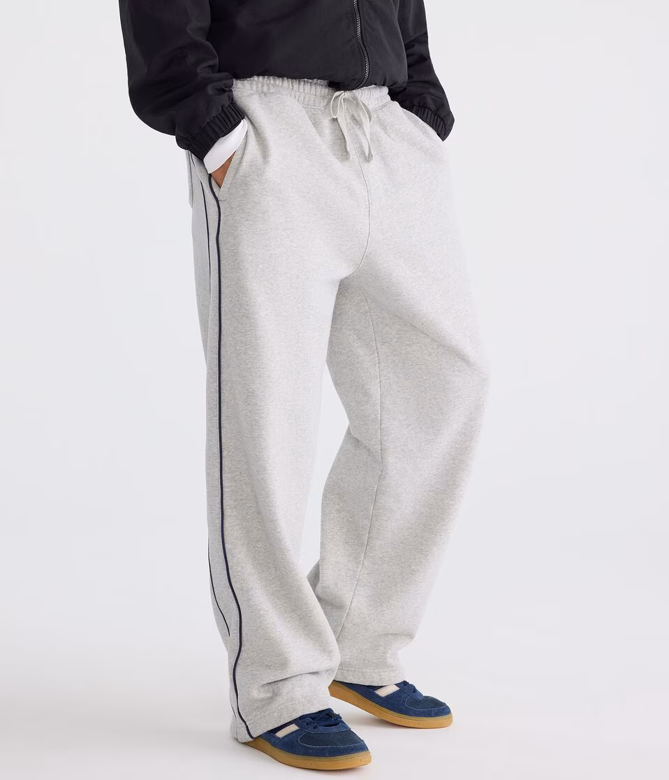Cloud Soft Piped Stripe Baggy Sweatpants