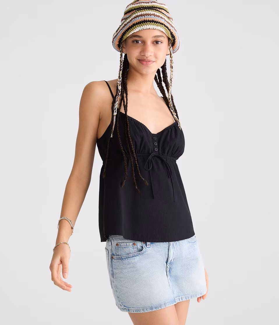 Tonal Stripe Babydoll Cami