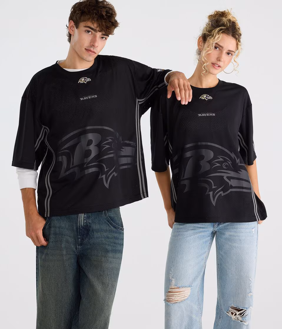Baltimore Ravens Striped Mesh Top