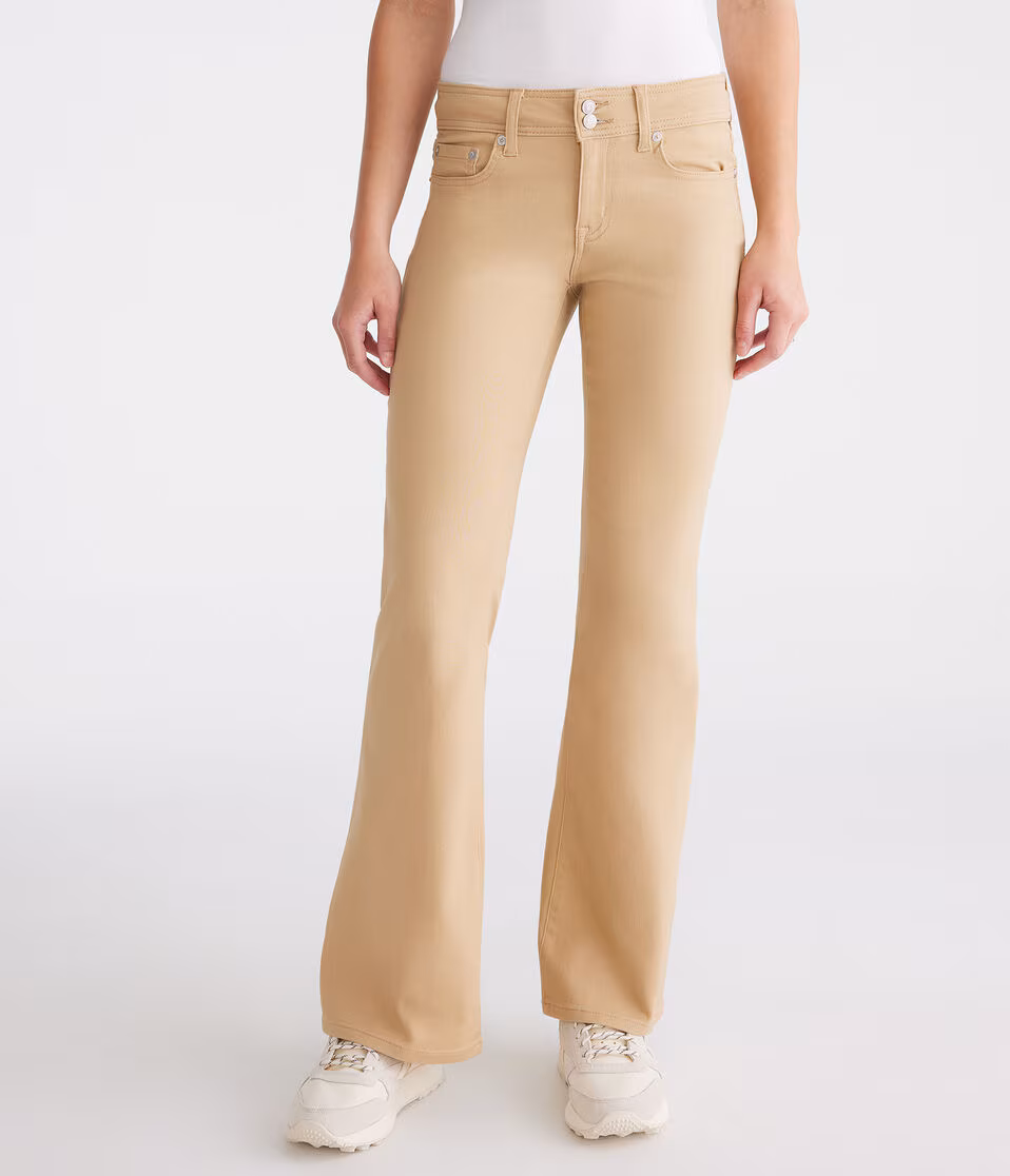 Mid-Rise Flare Uniform Pants