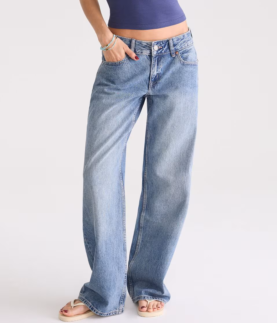 Low-Rise Baggy Wide Leg Jean