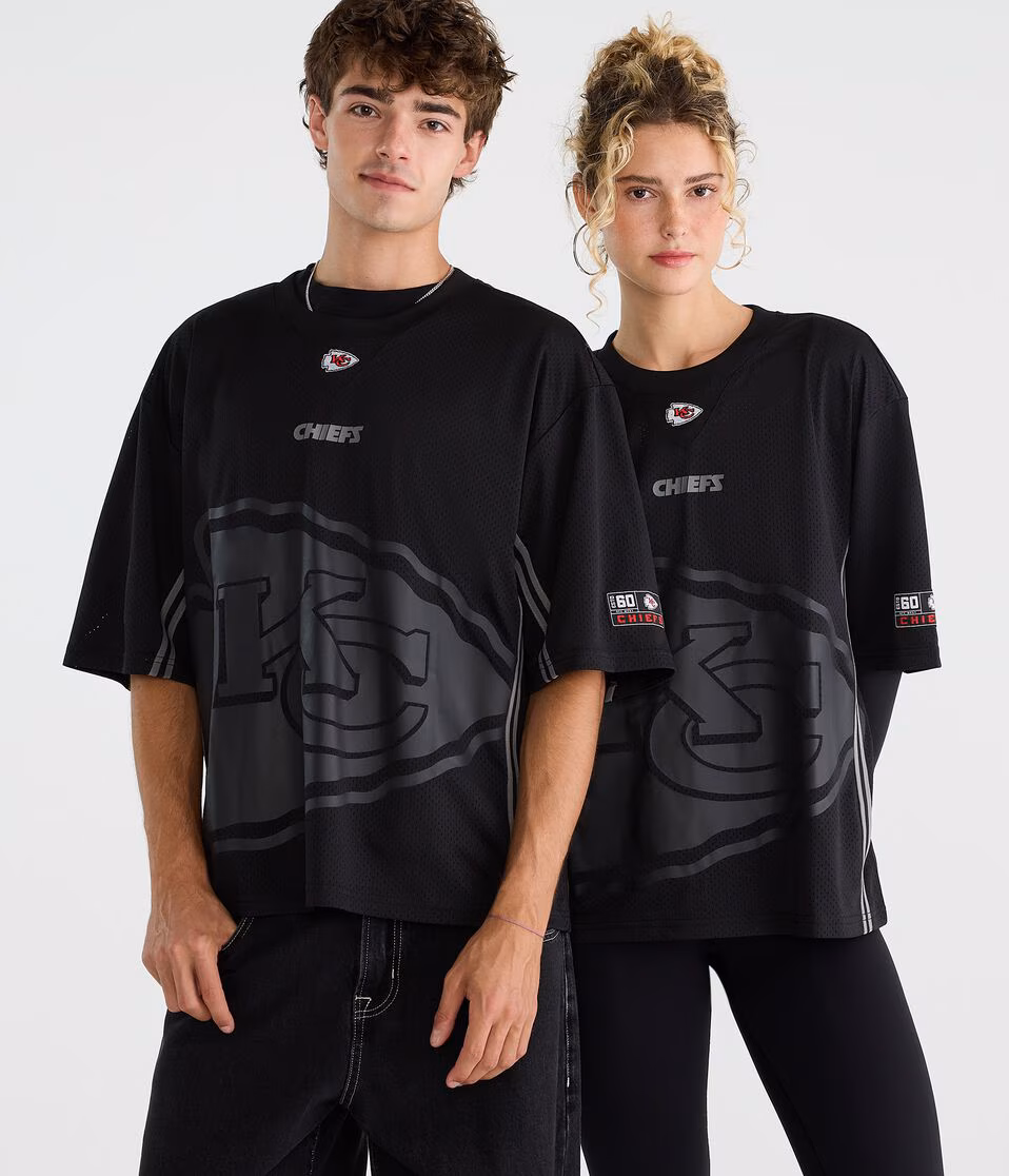 Kansas City Chiefs Striped Mesh Top