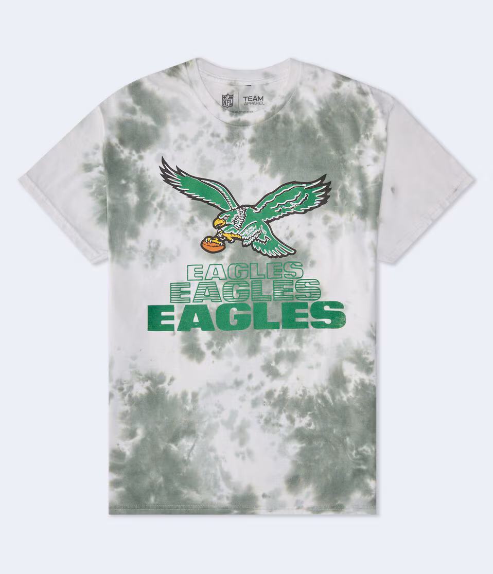 Philadelphia Eagles Tie-Dye Relaxed Graphic Tee