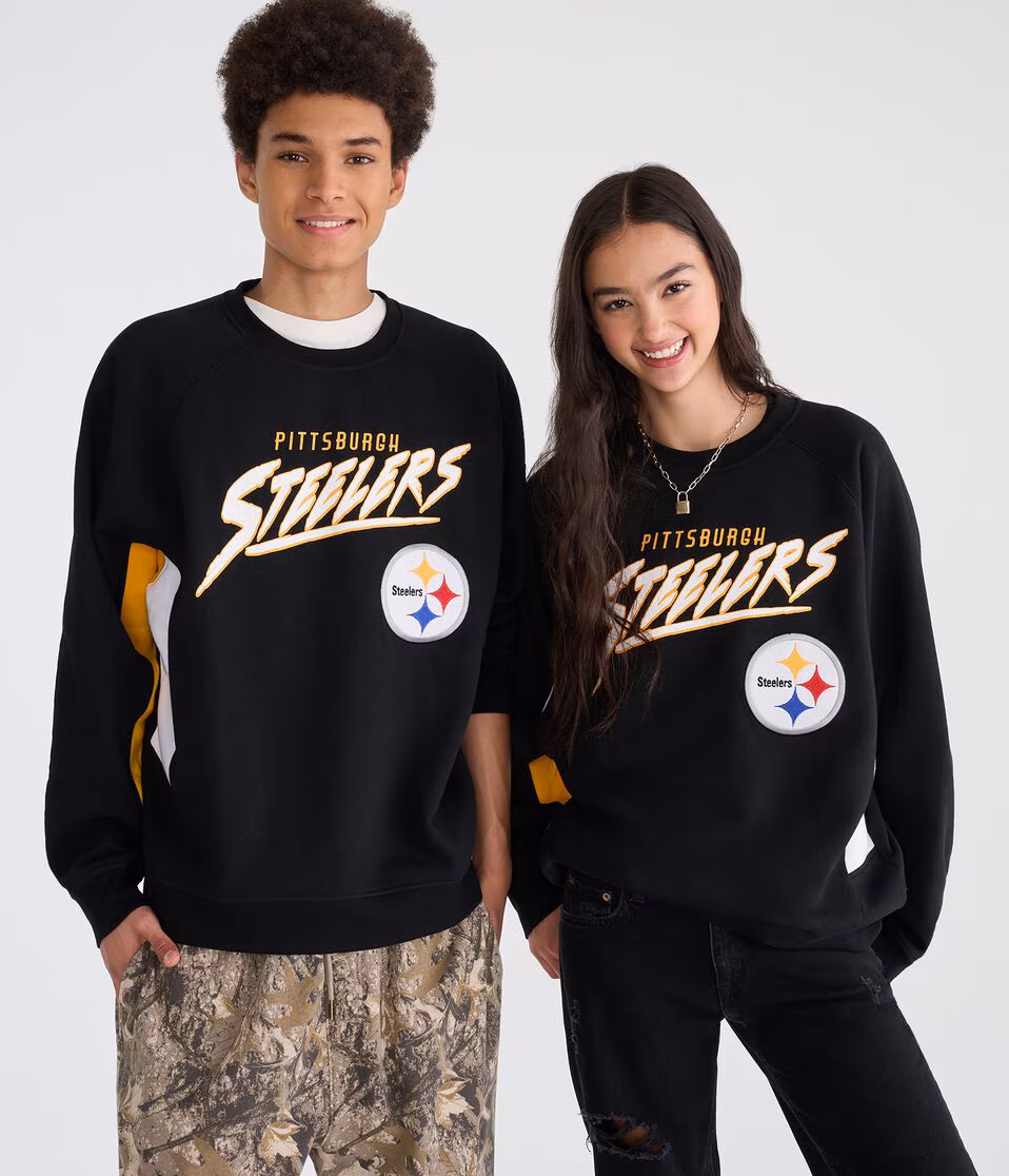 Pittsburgh Steelers Colorblock Crew Sweatshirt