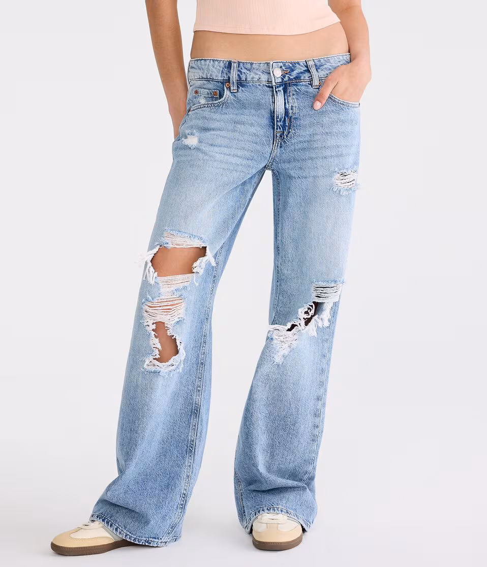 Low-Rise Baggy Wide Leg Jean