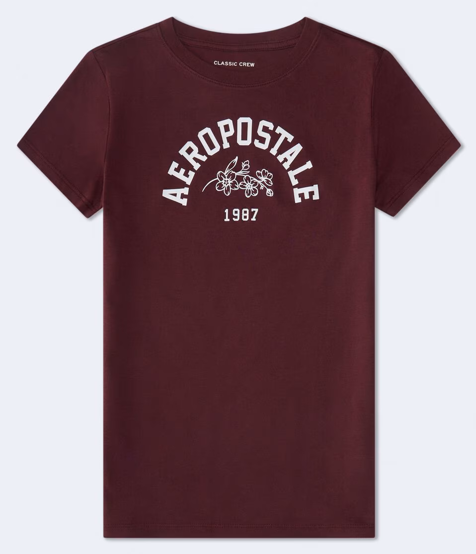 Aeropostale Arch Floral Graphic Tee