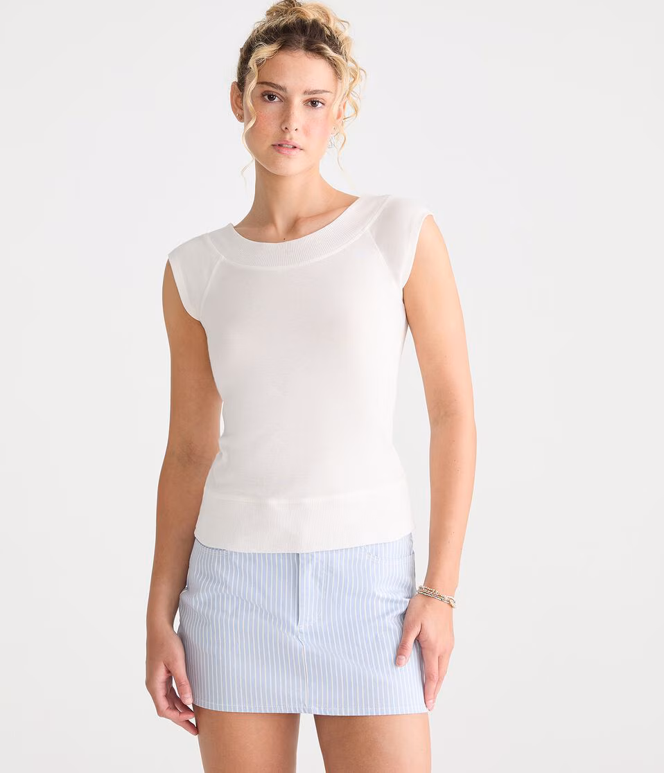 Seriously Soft Wide-Neck Raglan Tee