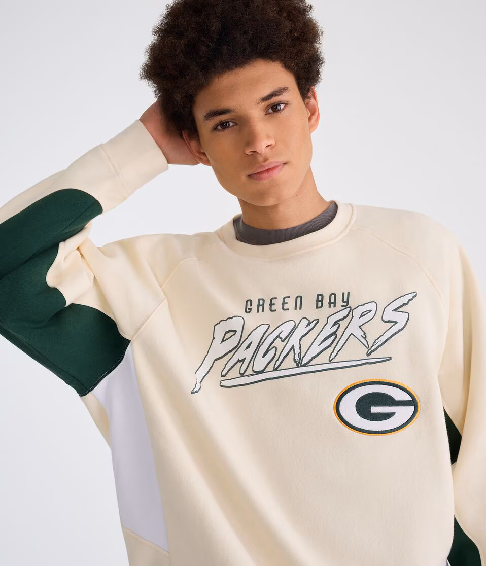 Green Bay Packers Colorblock Crew Sweatshirt