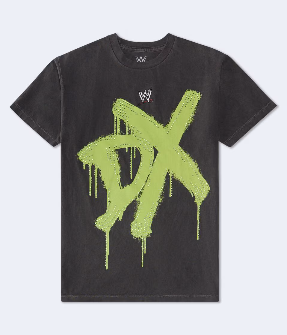 WWE D-Generation X Rhinestone Relaxed Graphic Tee