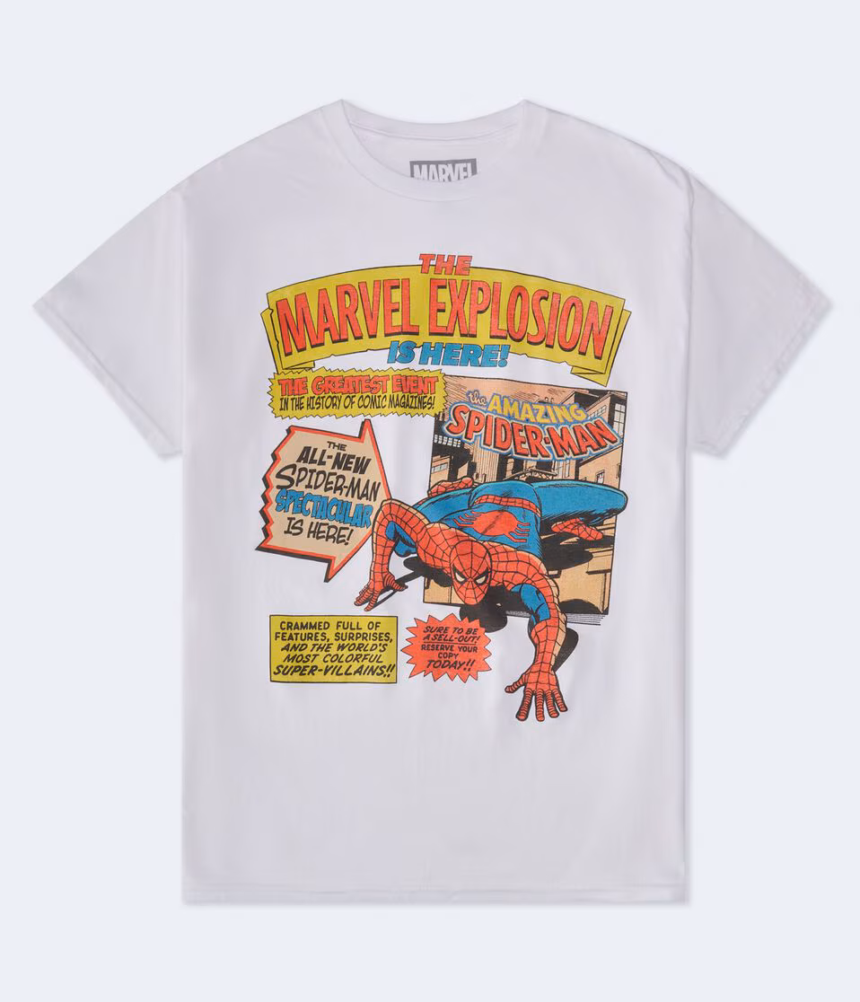Marvel Explosion Spider-Man Relaxed Graphic Tee