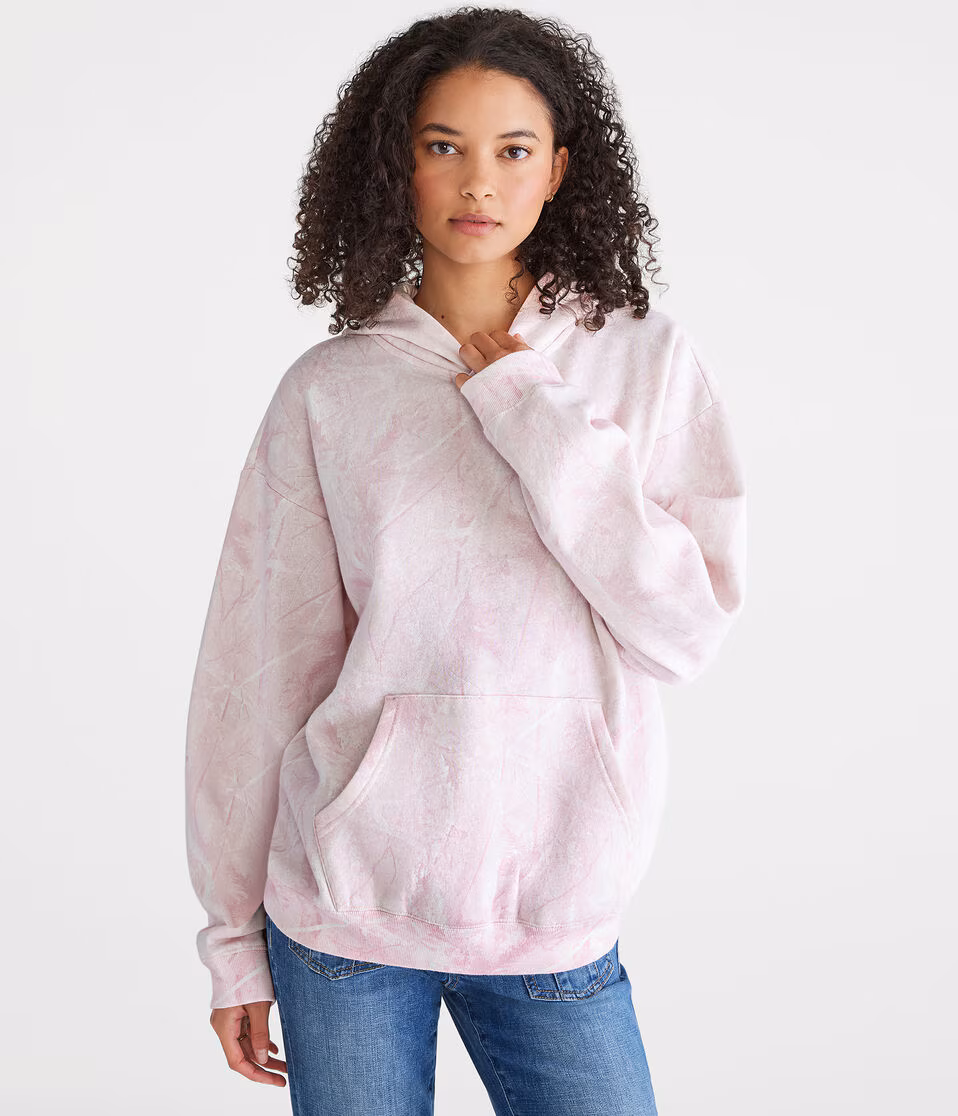 Cloud Soft Forest Camo Oversized Pullover Hoodie