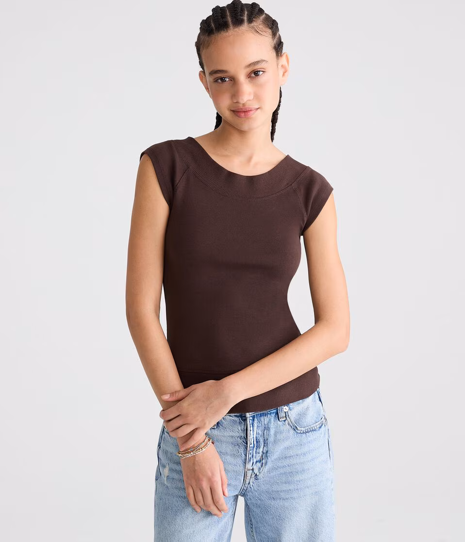 Seriously Soft Wide-Neck Raglan Tee