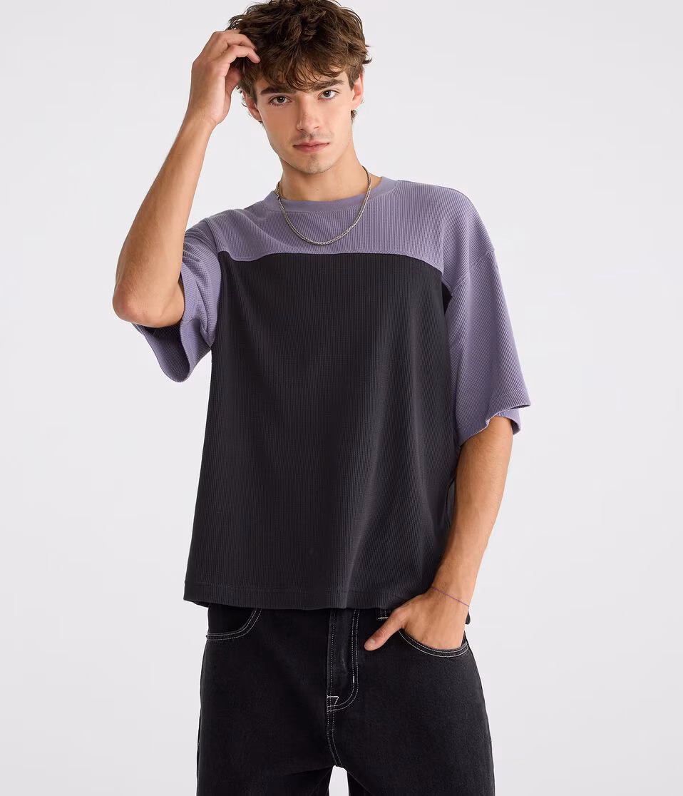 87 Colorblock Waffle Graphic Tee