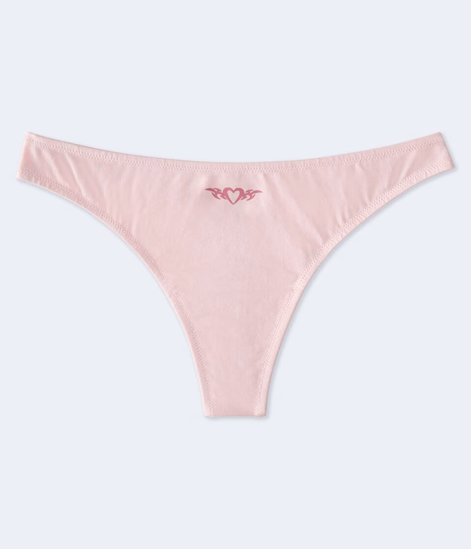 Heart Tattoo Low-Rise Thong
