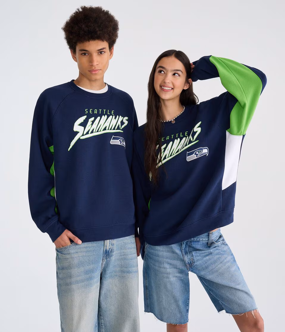 Seattle Seahawks Colorblock Crew Sweatshirt
