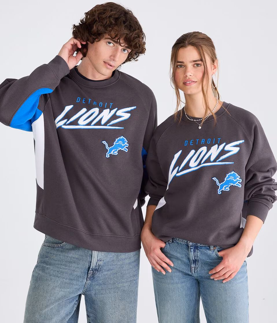 Detroit Lions Colorblock Crew Sweatshirt