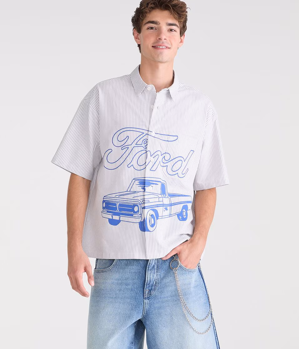 Ford Truck Striped Boxy Shirt