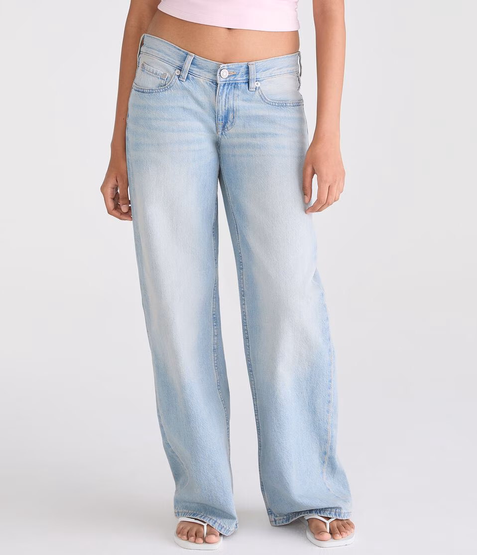 Super Low-Rise Baggy Wide Leg Sun Pocket Jean