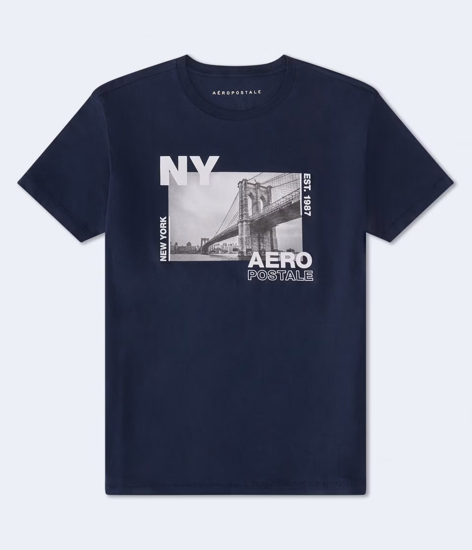 Aeropostale NY Brooklyn Bridge Graphic Tee